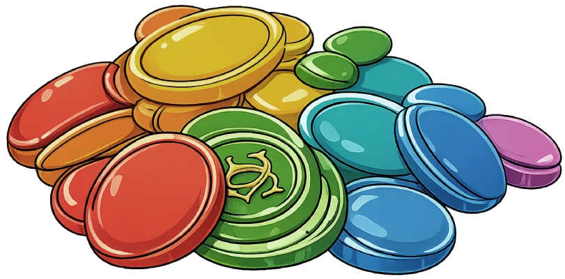 Illustration de pastilles de cire à cacheter multicolores
